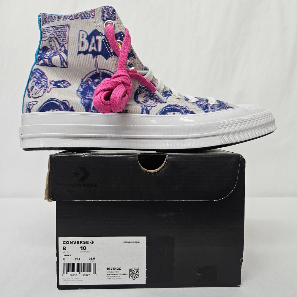 Converse‎ Chuck 70 Hi Batman x Chinatown Market 167512C White Purple Men Size 8
